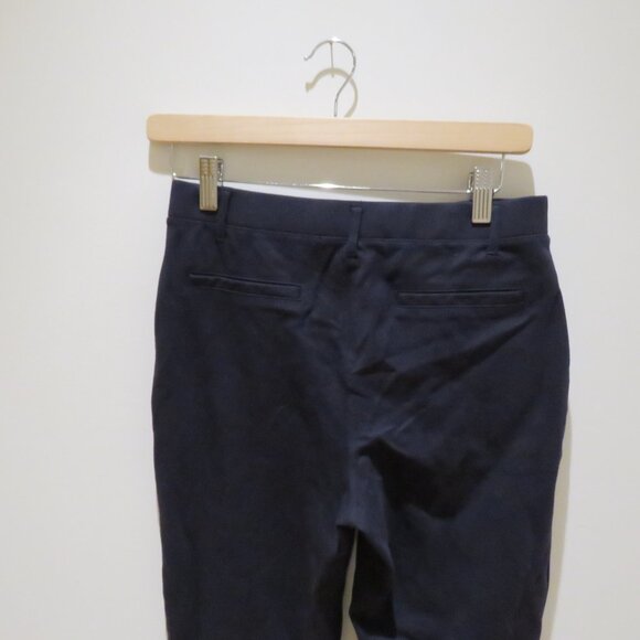 QUINCE Ultra-Stretch Ponte Straight Leg Pants in Navy Blue Office Minimalist M - Picture 11 of 15